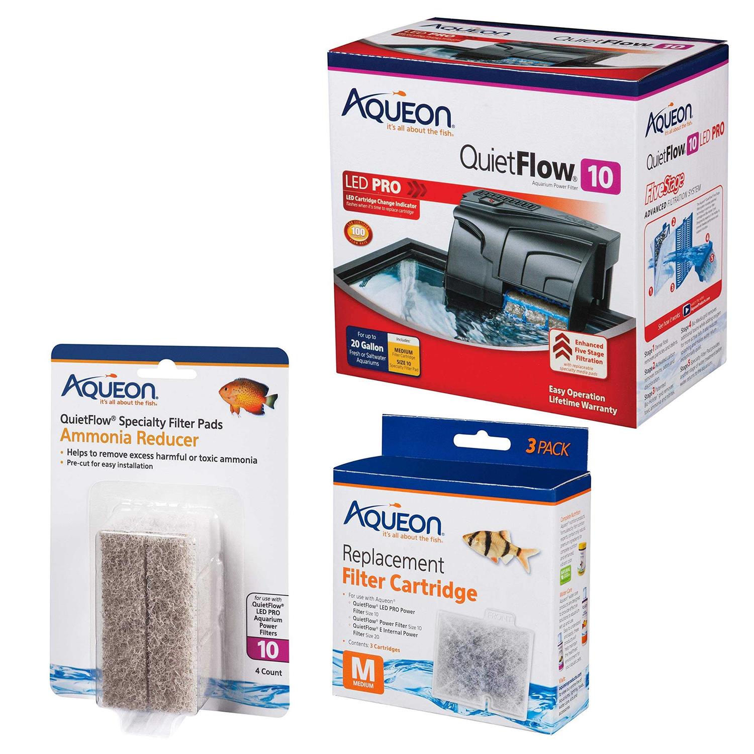 Aqueon QuietFlow 10 Series Aquarium Filter Kit - Pet Supplies online store