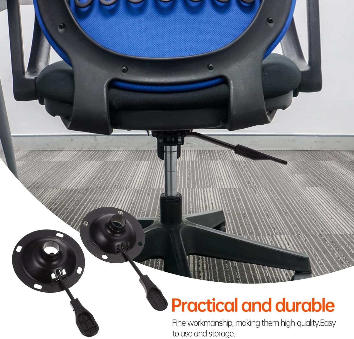 NUOBESTY 2pcs Chair Chassis Swivel Chair Fittings Chair Accessories Quality Metals of Chair Accessories of Chair Revolving Chair Ironware Delicate Chair Ironware Chair Mountings