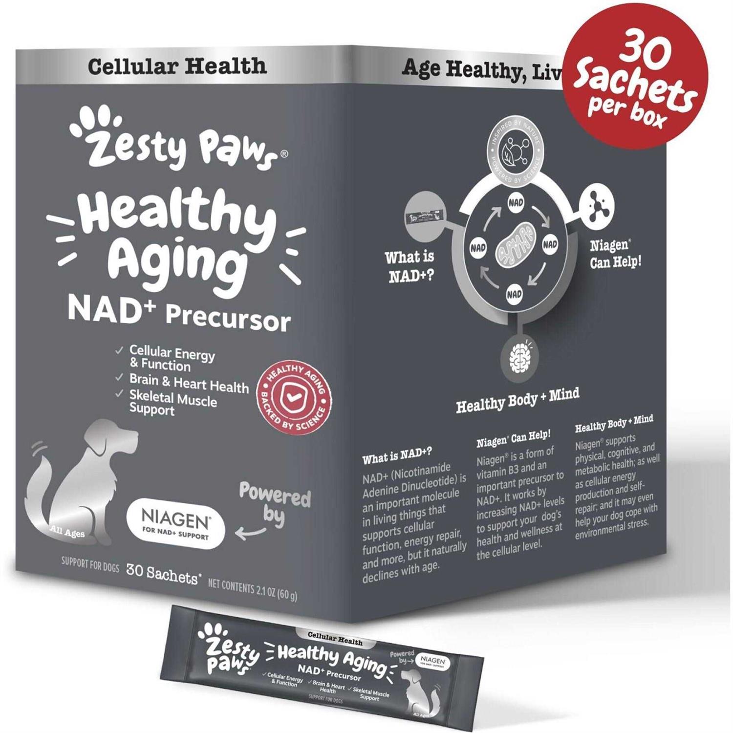 Zesty Paws Healthy Aging NAD+ Precursor Cellular Energy - Pet Supplies online store