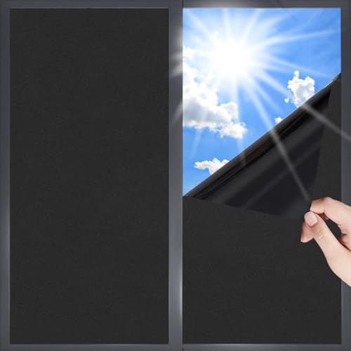DUOFIRE Privacy Window Film Natural Frosted Glass Film Static Cling Glass Film No Glue Anti-UV Window Sticker Non Adhesive for Privacy Office Meeting Room Bathroom Living Room 30 x 78.7 inch. S001