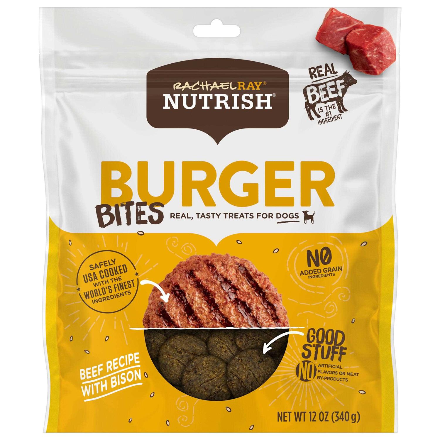 Rachael Ray Nutrish Beef & Bison Burger Bites Dog Treats - Pet Supplies online store