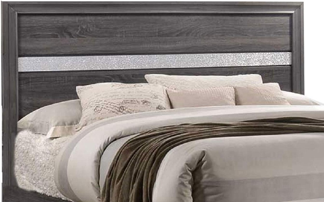 Furniture DAV-QB Bed, Wood Gray