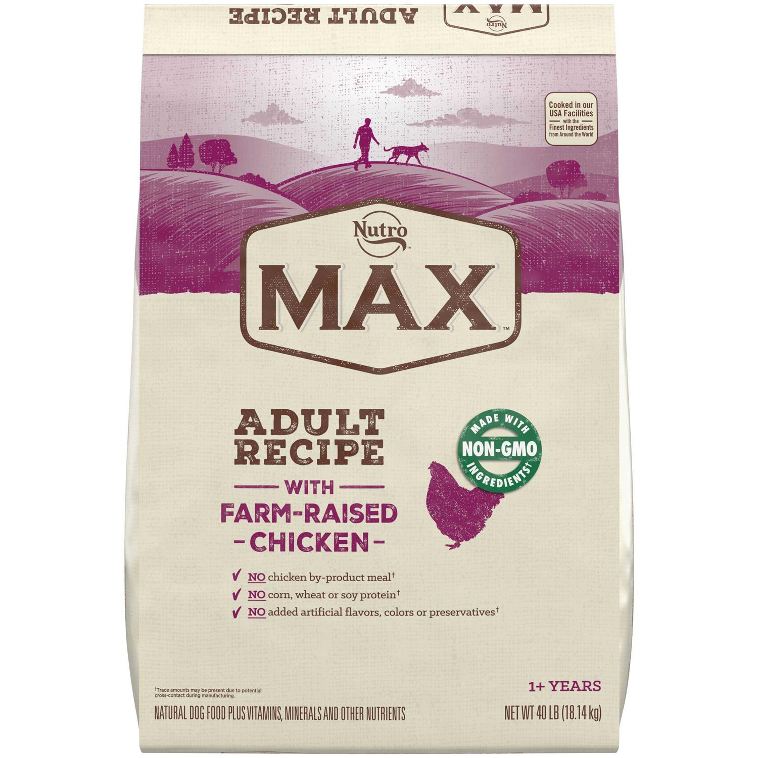 Nutro Max Adult Recipe Dry Dog Food with Farm-Raised Chicken - Pet Supplies online store