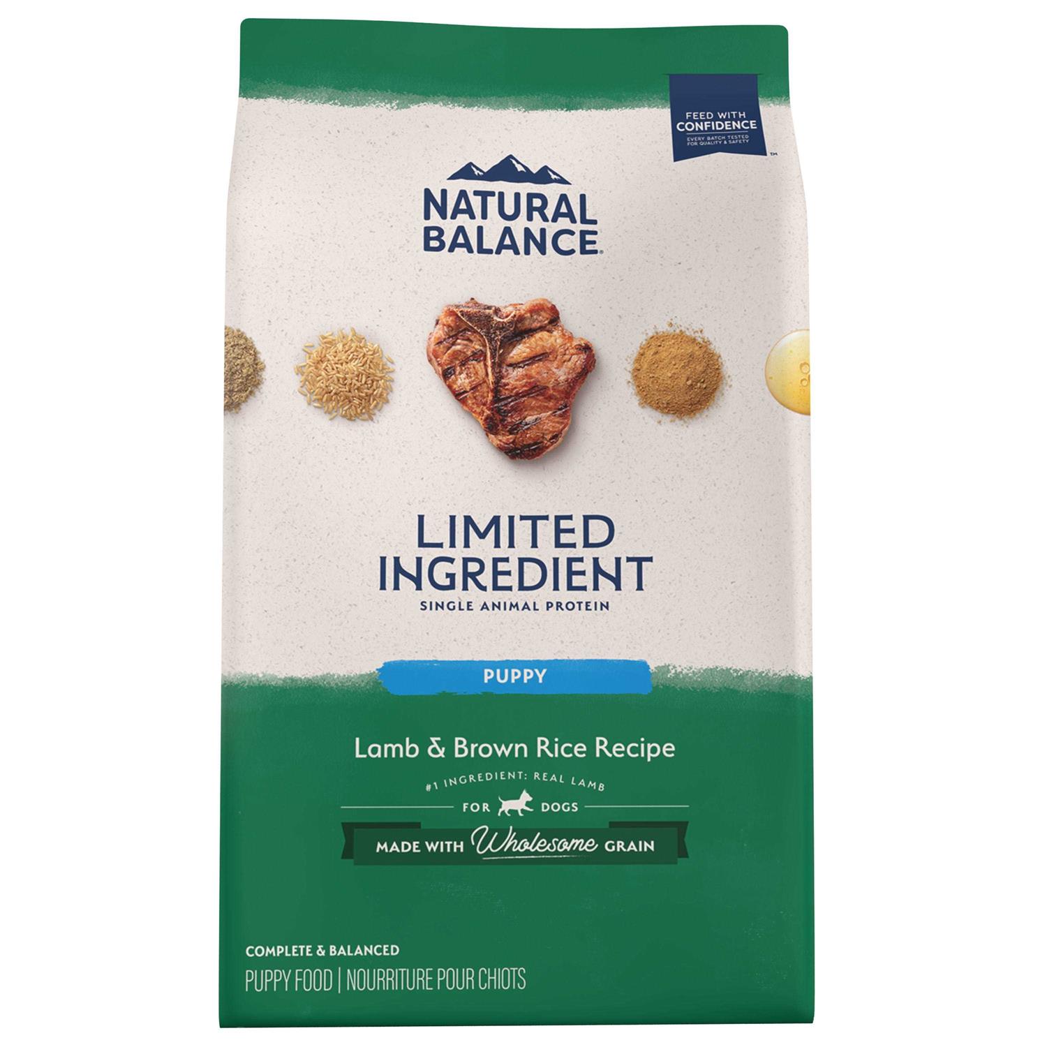 Natural Balance Limited Ingredient Diets Puppy Lamb & Brown Rice Dry Dog Food - Pet Supplies online store