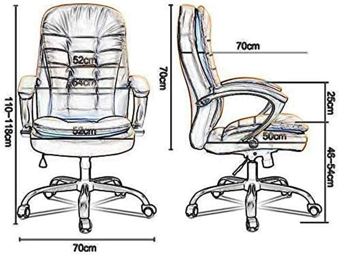 Office Chairs Home Office Desk Chairs Office Chairs Sofas High-Back Bonded Leather Executive Office Computer Desk Chair - Black