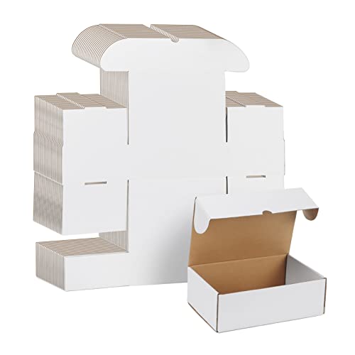 WIFTREY 11x6x6 Shipping Boxes for Small Business 20 PACK, White Corrugated Cardboard Mailer Boxes for Packing Mailing