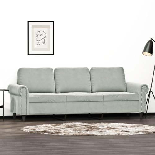 3-Seater Sofa Light Gray 70.9
