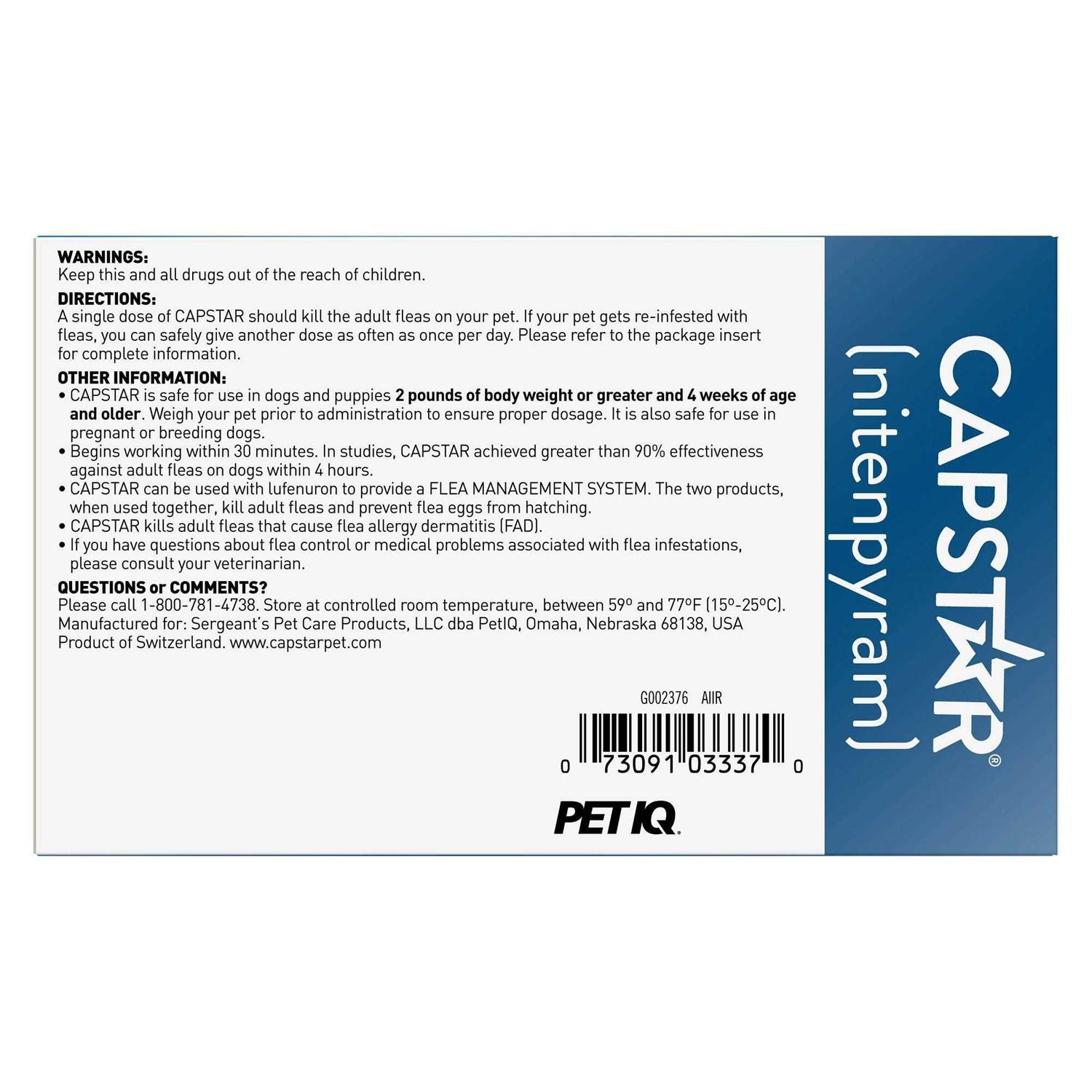 Capstar Flea Tablets for Dogs - Pet Supplies online store