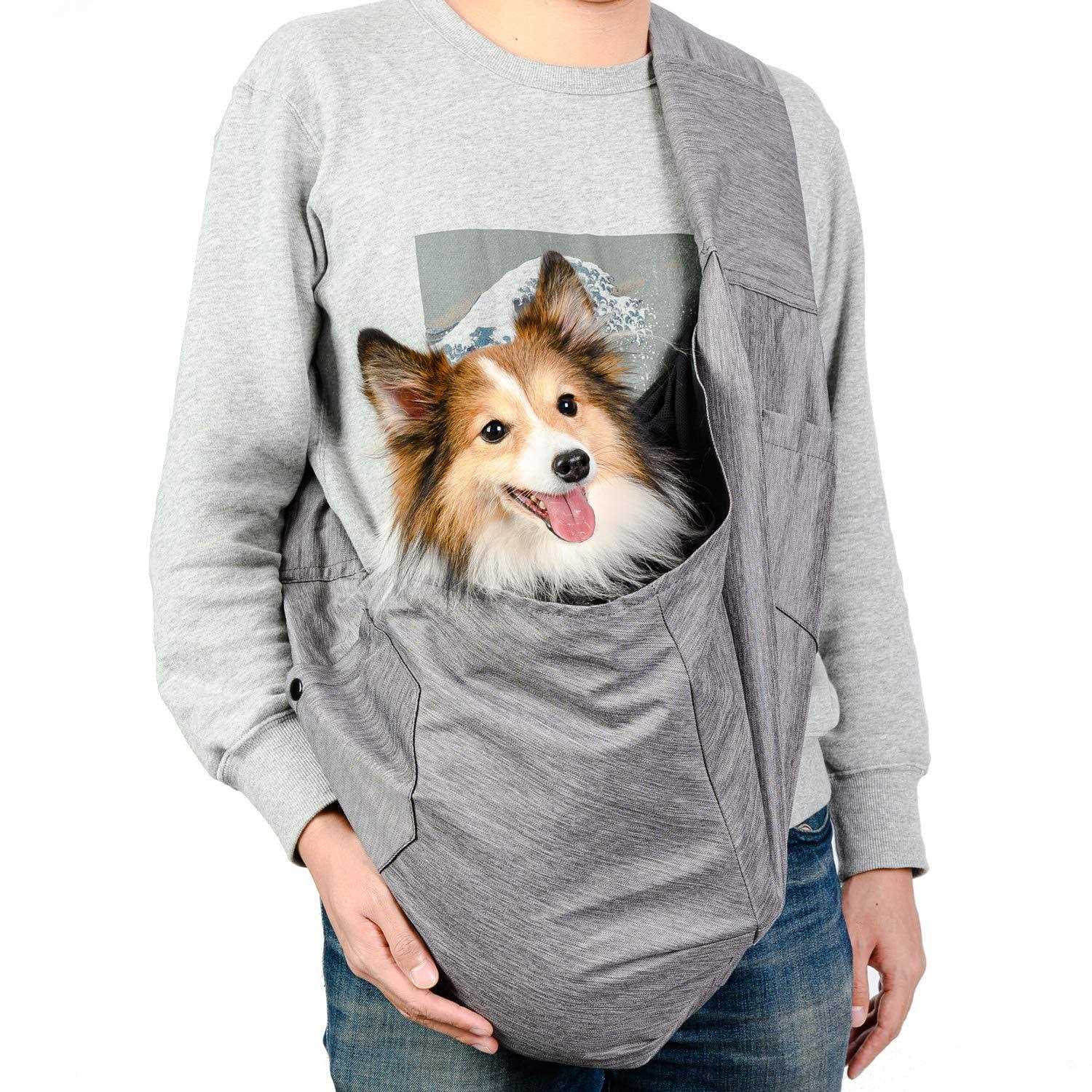 ARELLA Dog Sling Carrier for Small and Medium Dogs 10-20 lbs with Comfortable Adjustable Padded Shoulder Breathable Mesh for Travel Hands Free Daily - Pet Supplies online store