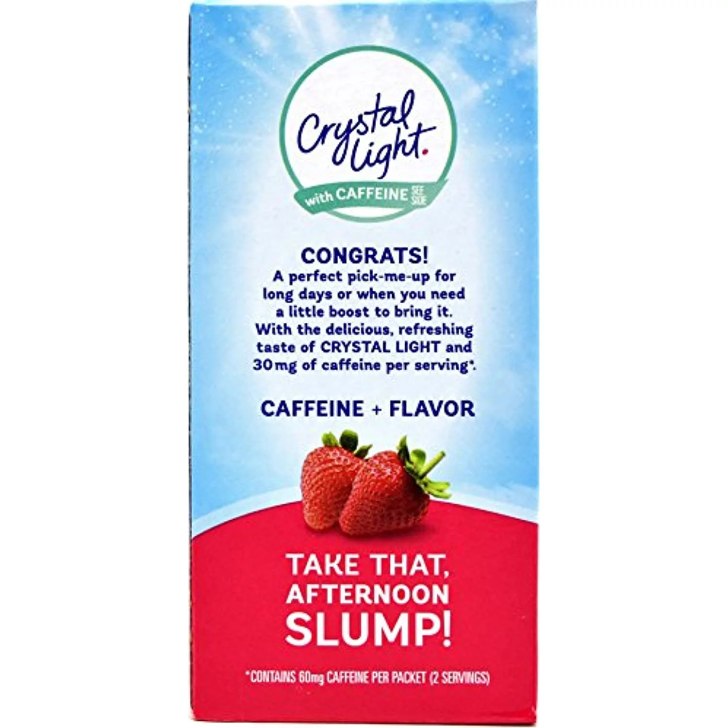Crystal Light On The Go Wild Strawberry With Caffeine Drink Mix, 10-Packet Box (Pack Of 20)