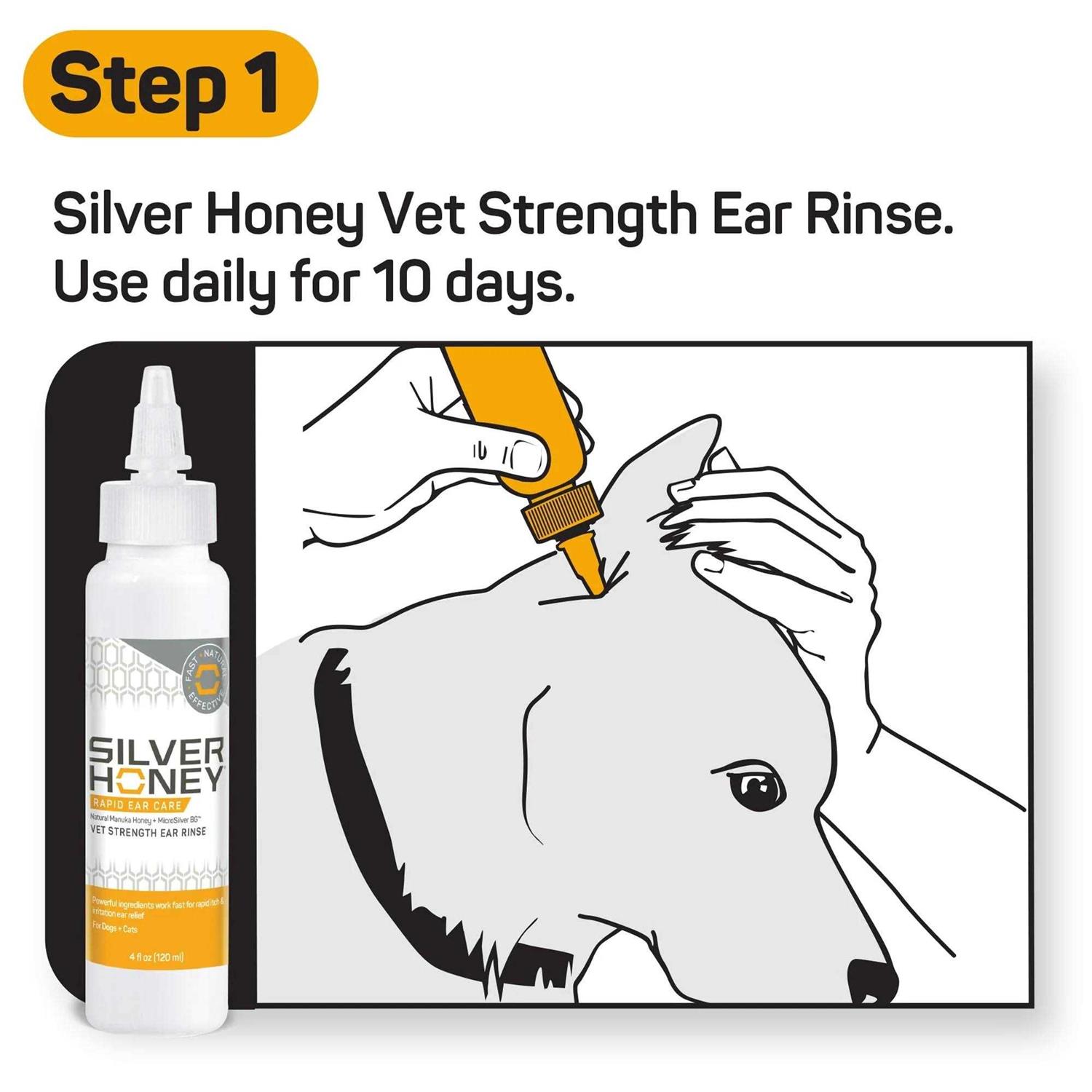 Silver Honey Rapid Ear Care Vet Strength Ear Treatment - Pet Supplies online store
