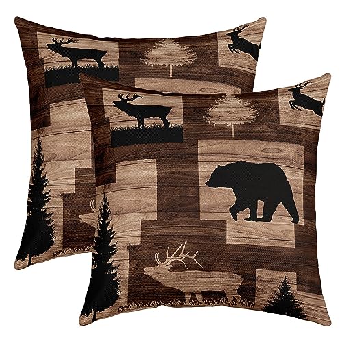 Dinosaur Decorative Pillow Covers 18x18 Set of 2, Cute Cartoon Animal Throw Pillow Covers for Outdoors Chair, Girls Kawaii Dino Cushion Cases, Lovely Dinosaur Animal World Theme Pillow Covers, White