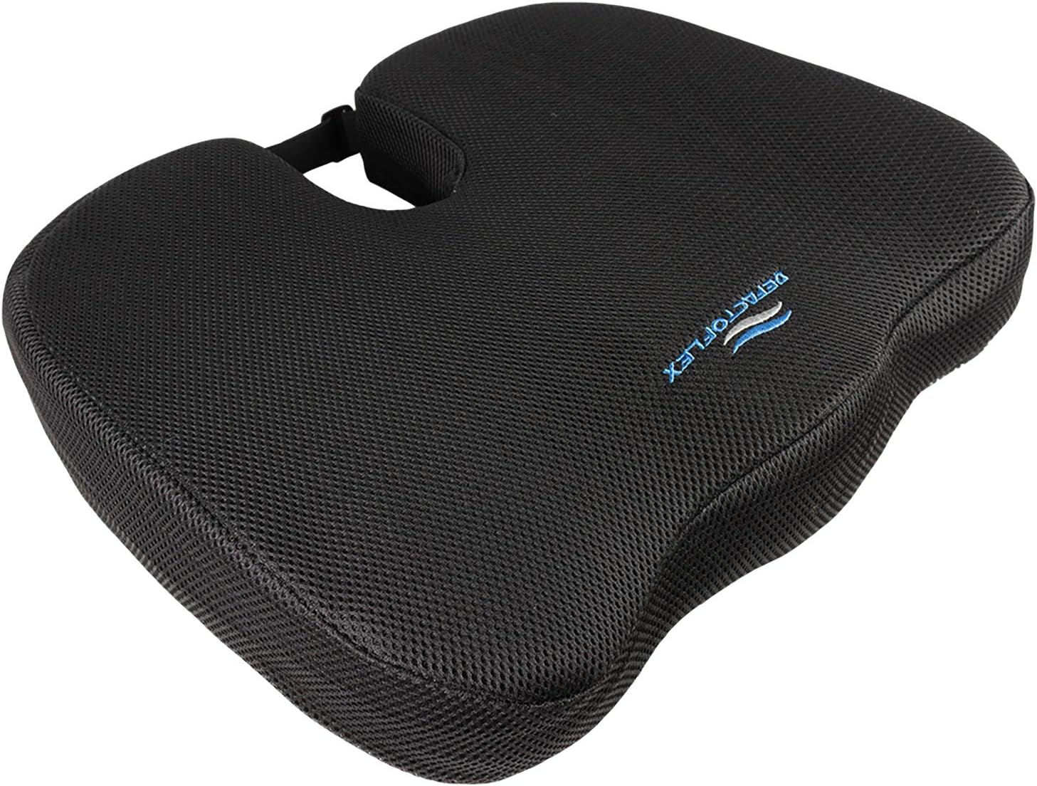 Seat Cushion for Office Chair with Adjustable Strap - High Density Memory Foam - Comfortable Coccyx, Tailbone and Sciatica Pillow for Office Chair, Wheelchair, Car Seats