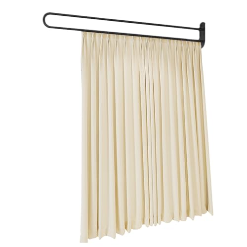 1 Set Room Divider Curtains for Hospital Beauty Clinic Between Beds, Tall 2m Privacy Partitions Cubicle Curtain/Drapes Panels with U Shaped Rail Metal Support Track, Modern Area Separator Screen