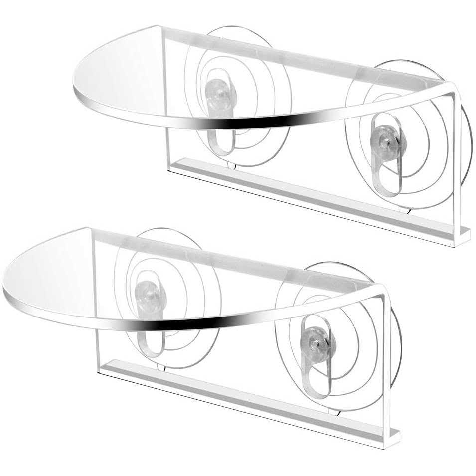 2Pack Aquarium Shelf,Transparent Acrylic Ledge Plants Holder for Substrate and Live Plants,with Strong Suction Cups for Fish Tank Multi-Layer - Pet Supplies online store
