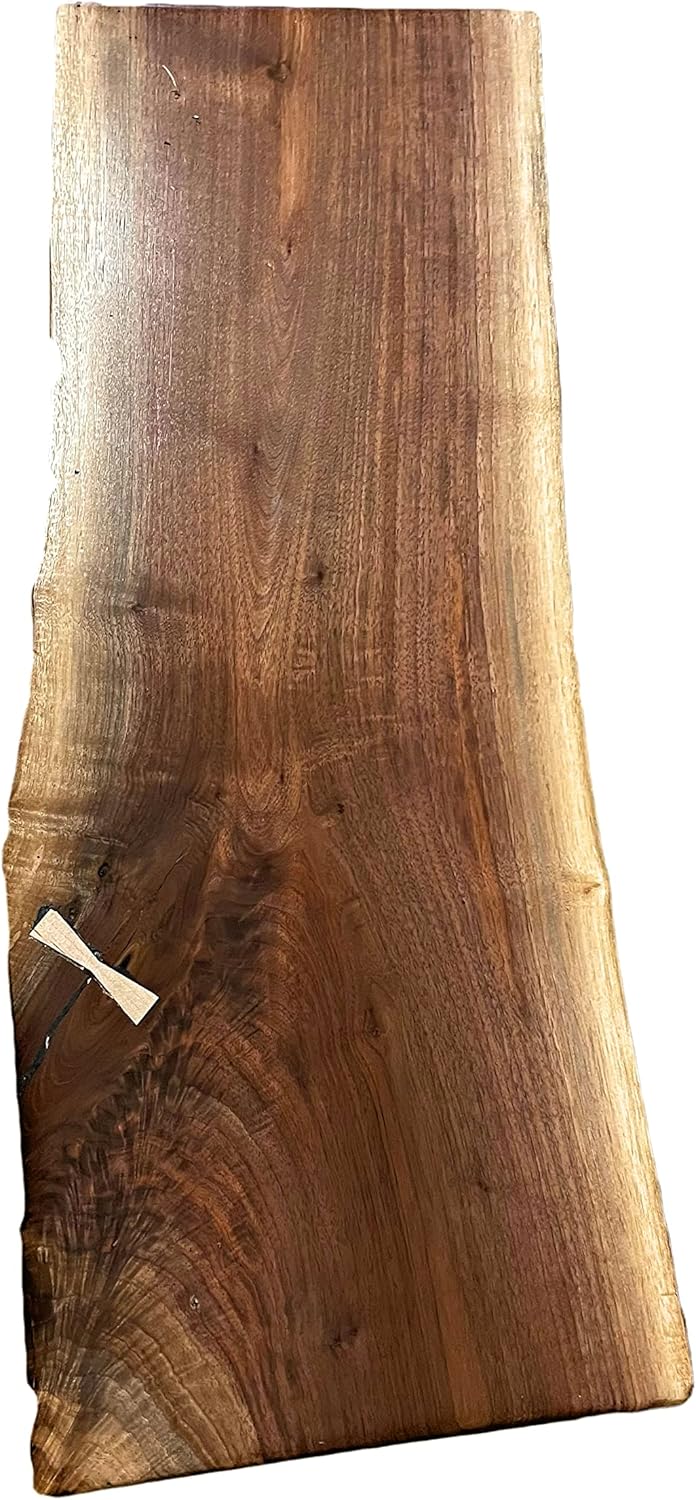 Live Edge Walnut and Metal Bench or Side Table