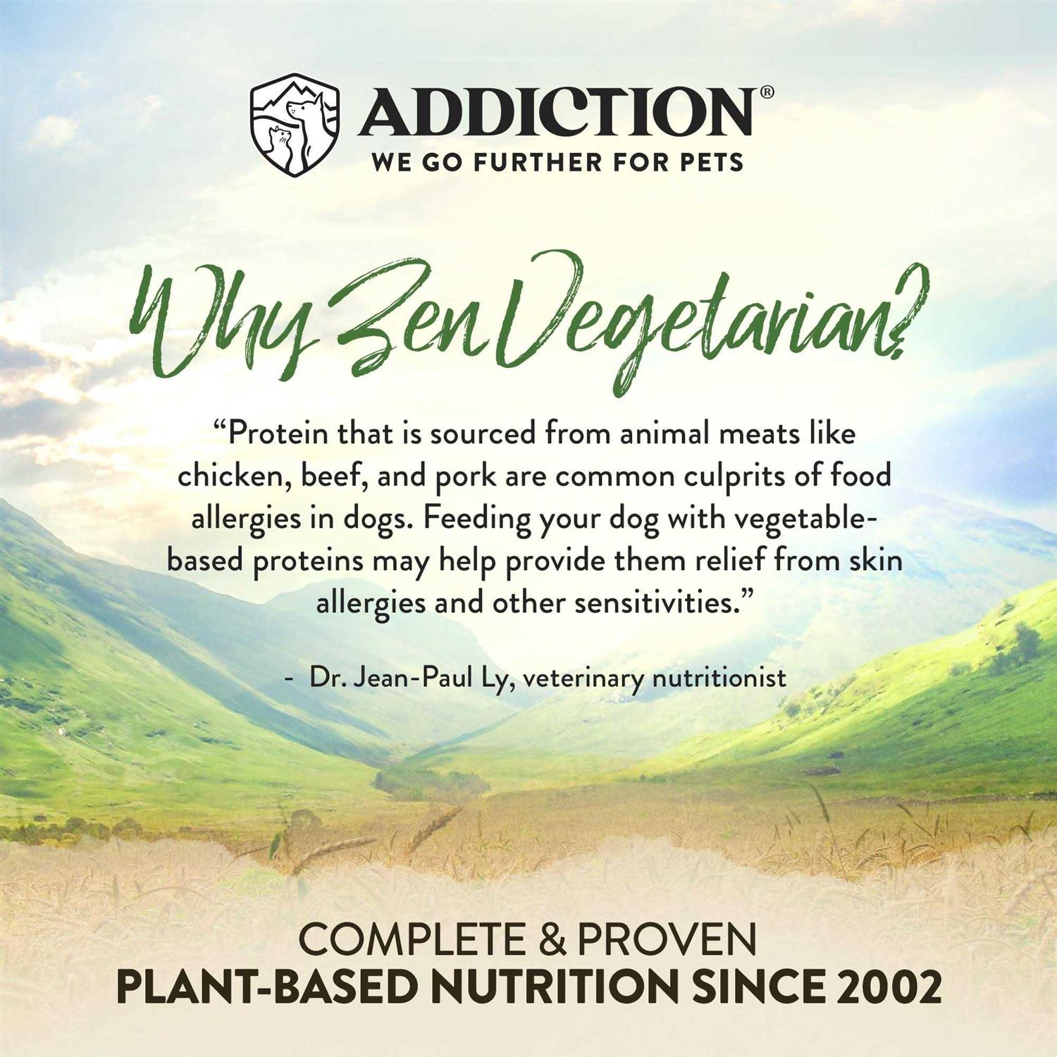 Addiction Zen Vegetarian Dry Dog Food - Pet Supplies online store