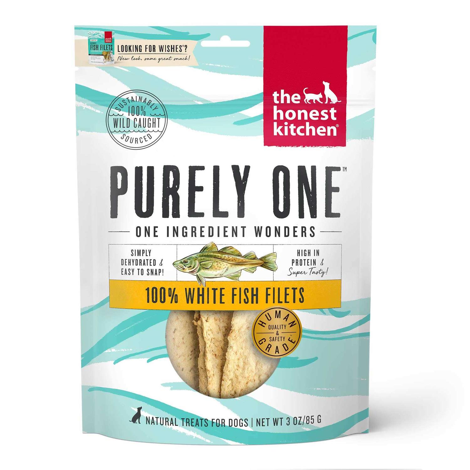 The Honest Kitchen Dog & Cat Treats Wishes Filets White Fish - Pet Supplies online store