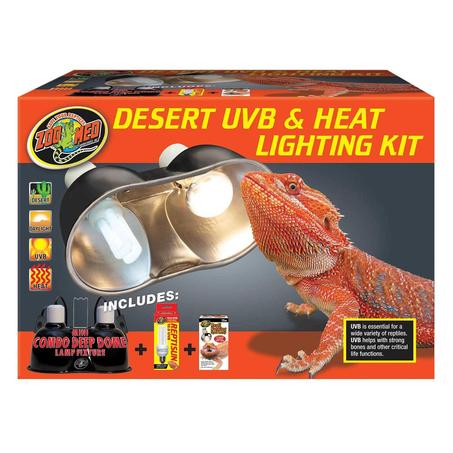 Zoo Med Desert UVB Heat Lighting Kit - Pet Supplies online store