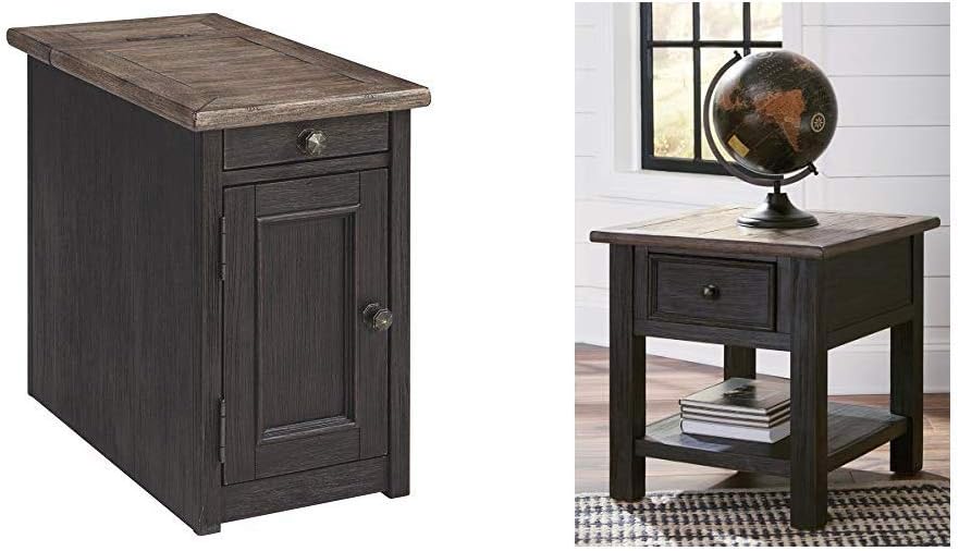 Signature Design by Ashley Tyler Creek Chair Side End Table Grayish Brown/Black Tyler Creek Rectangular End Table Grayish Brown/Black