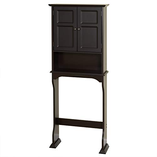 Zenna Home Collette Over the Toilet Bathroom Spacesaver, Bath-Storage Shelves, White