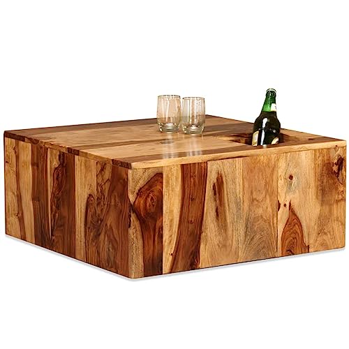 Coffee Table Solid Sheesham Wood 27.6