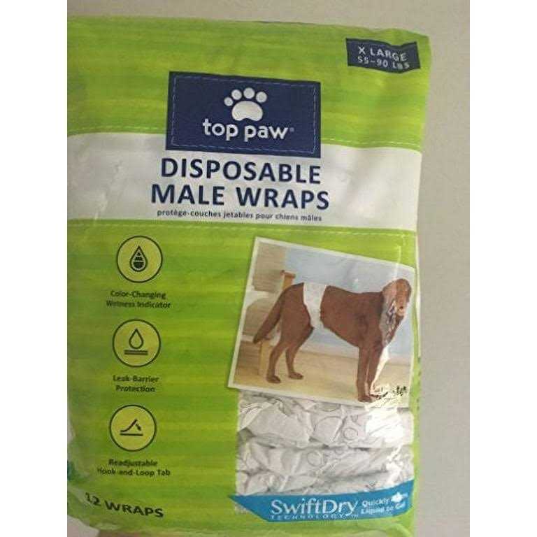 Top Paw Disposable Male Wrap Dog Diapers - Pet Supplies online store