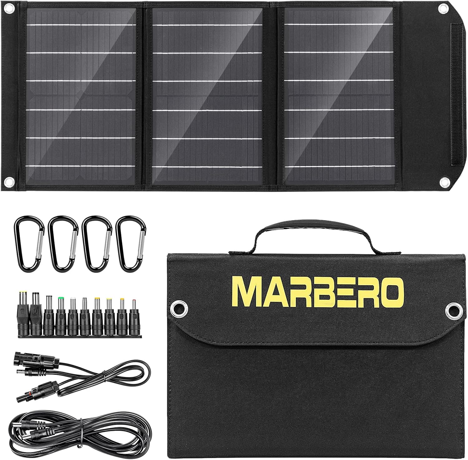 MARBERO Portable Power Station with Solar Panel Kit Solar Generator Included 110V Laptop Charger for Outdoor Home Camping Emergency RV