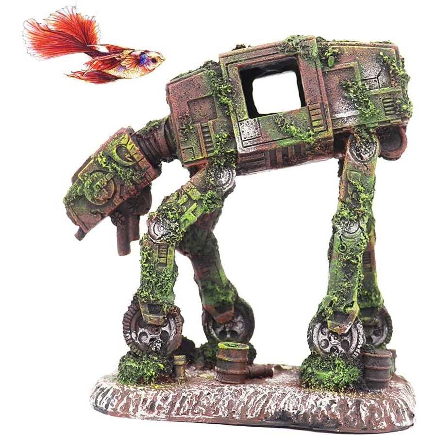 Ulifery Star Wars Aquarium Decorations Cool Walking Land Tank Aquarium Ornament - Pet Supplies online store