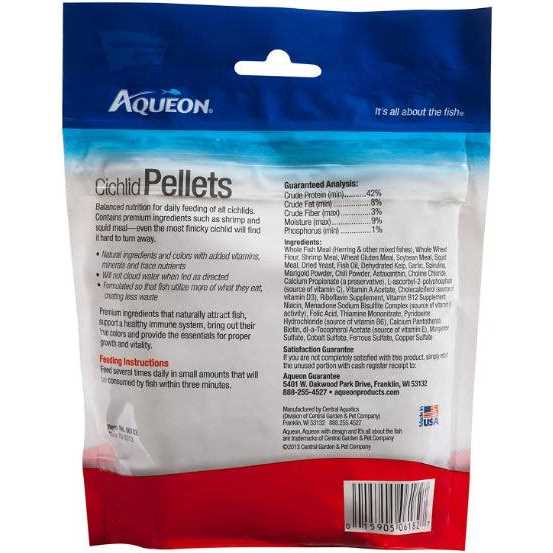 Aqueon Cichlid Food Pellets - Pet Supplies online store
