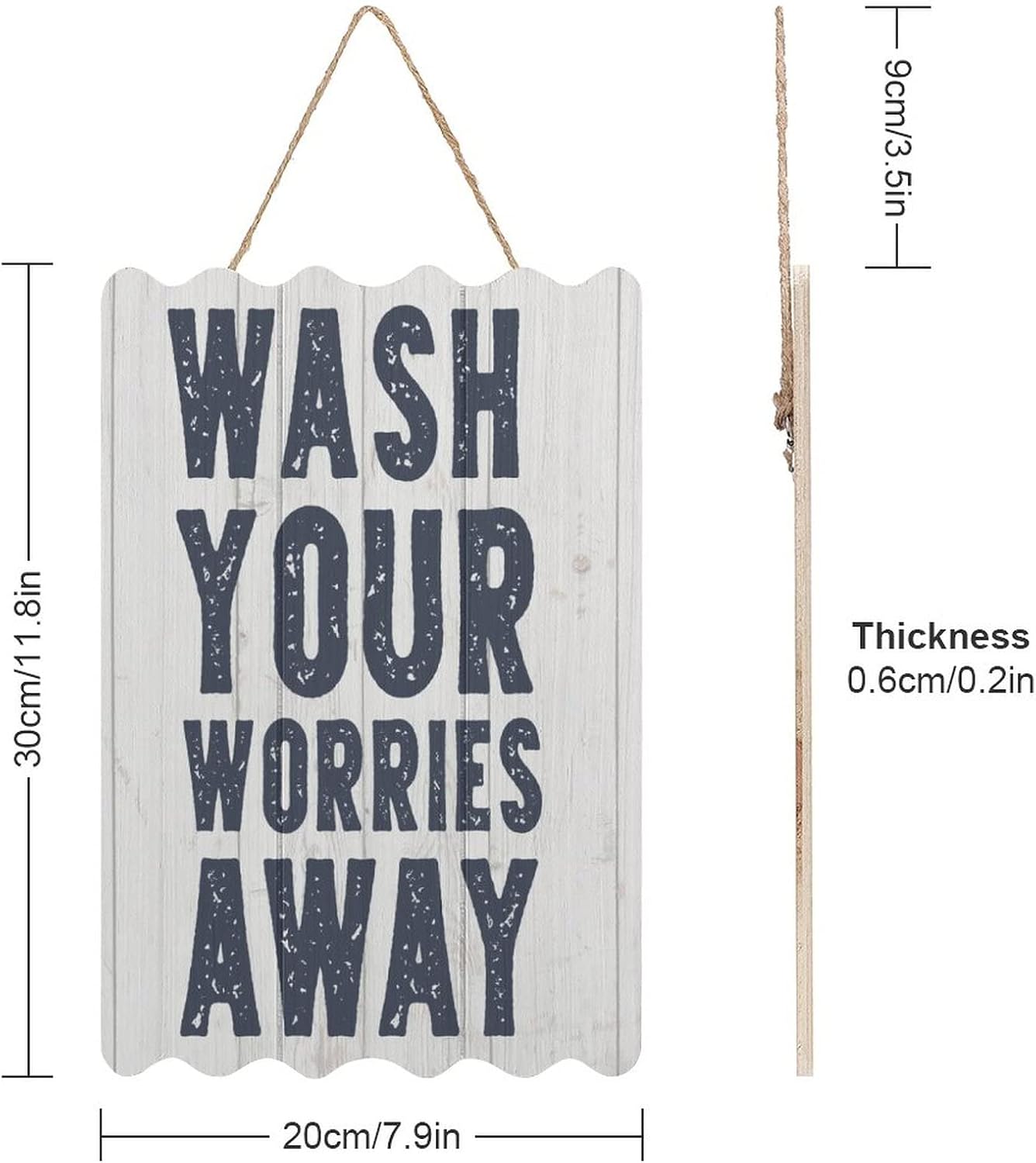 Vertical Rustic Wooden House Signs Wash Your Worries Ayay 8x12 Inch Funny Coffee Bar Sign Kitchen Pantry Office Cubicle Decor Modern Farmhouse Hanging Signs Wood Wall Art Home Decorations