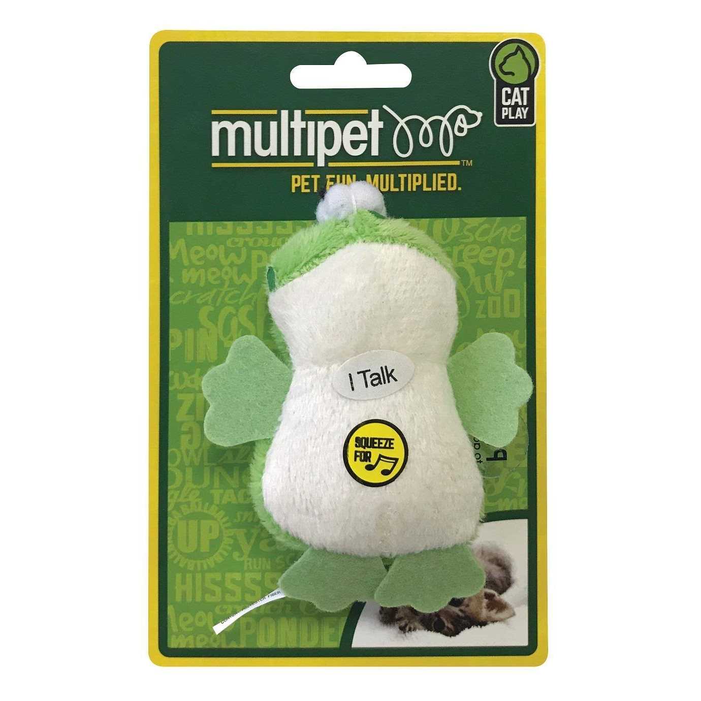 Multipet Look Who's Talking Cat Toy Frog - Pet Supplies online store