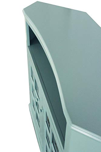 American Heartland Poplar Tall Curve Corner TV Stand in Green