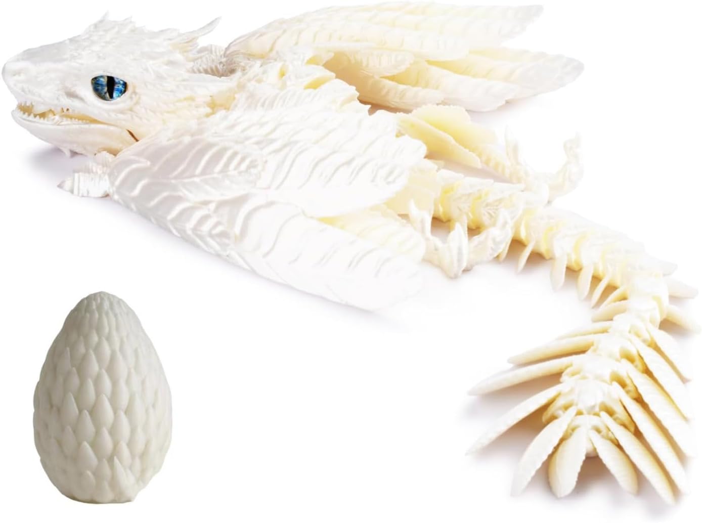 3 D Printed Dragon, Warehouse Deals Clearance, Feathered Wyvern Dragon, Full Articulated Movable Dragon Model, Winged Dragon Home Office Decor, 3 D Printed Toys, Gift for Dragons Lover and Kids