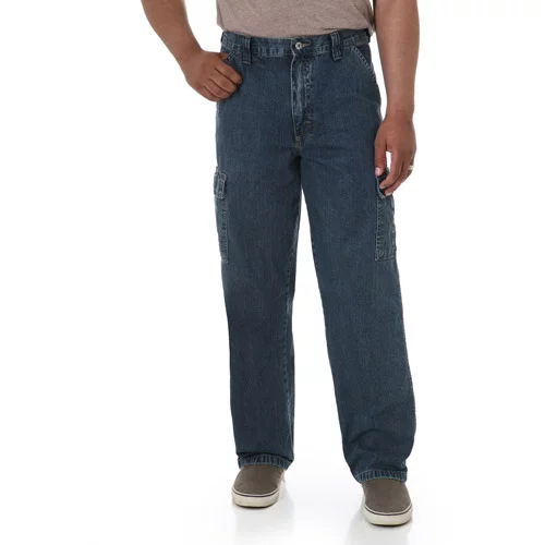 Wrangler Men's and Big Men's Relaxed Fit Wide Leg Cargo Jean