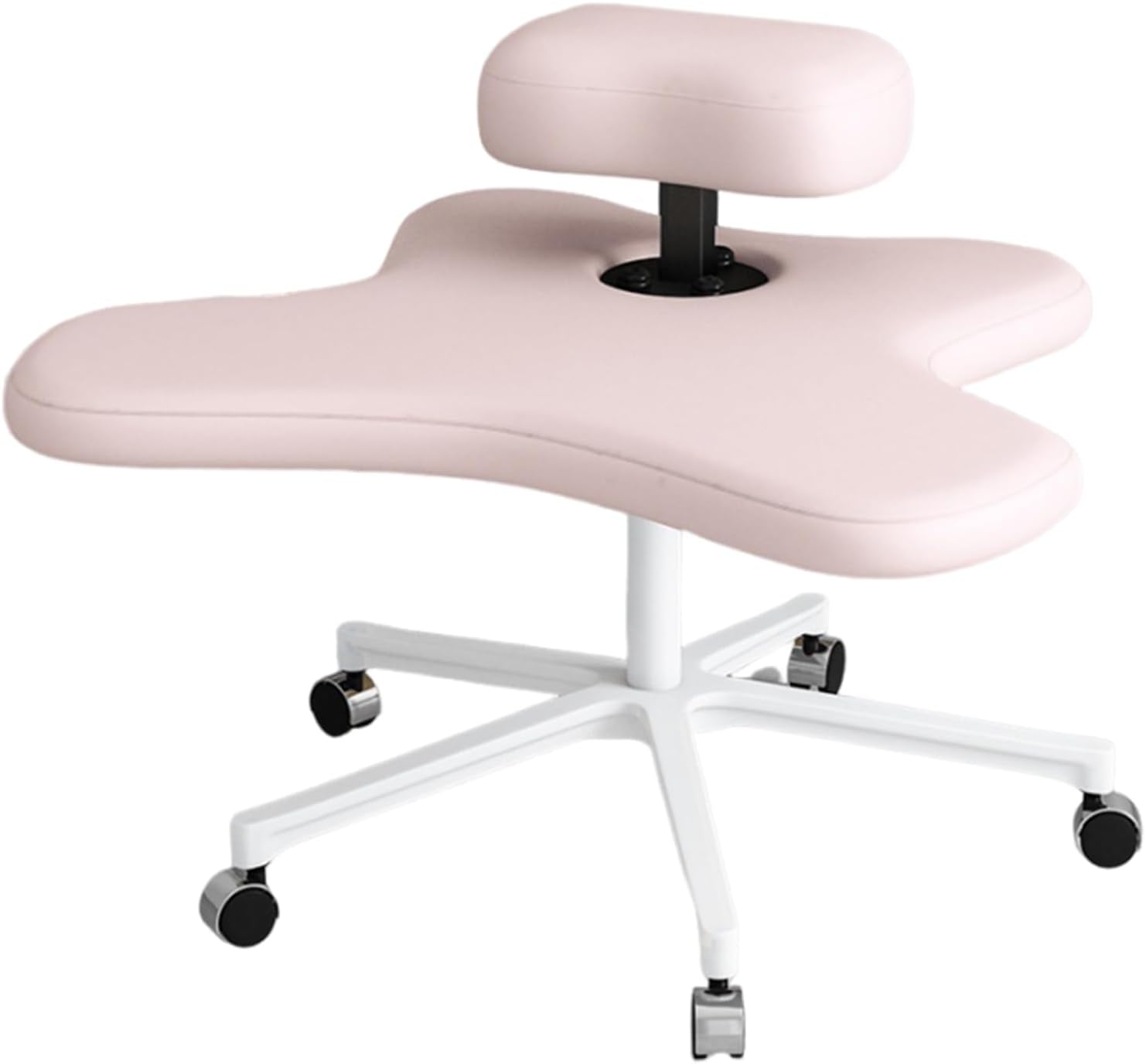 Kneeling Chair, Meditation Chair, Cross Legged Office Chair, Height-Adjustable Cross Legged Office Chair, 400Lbs Capacity, Pink