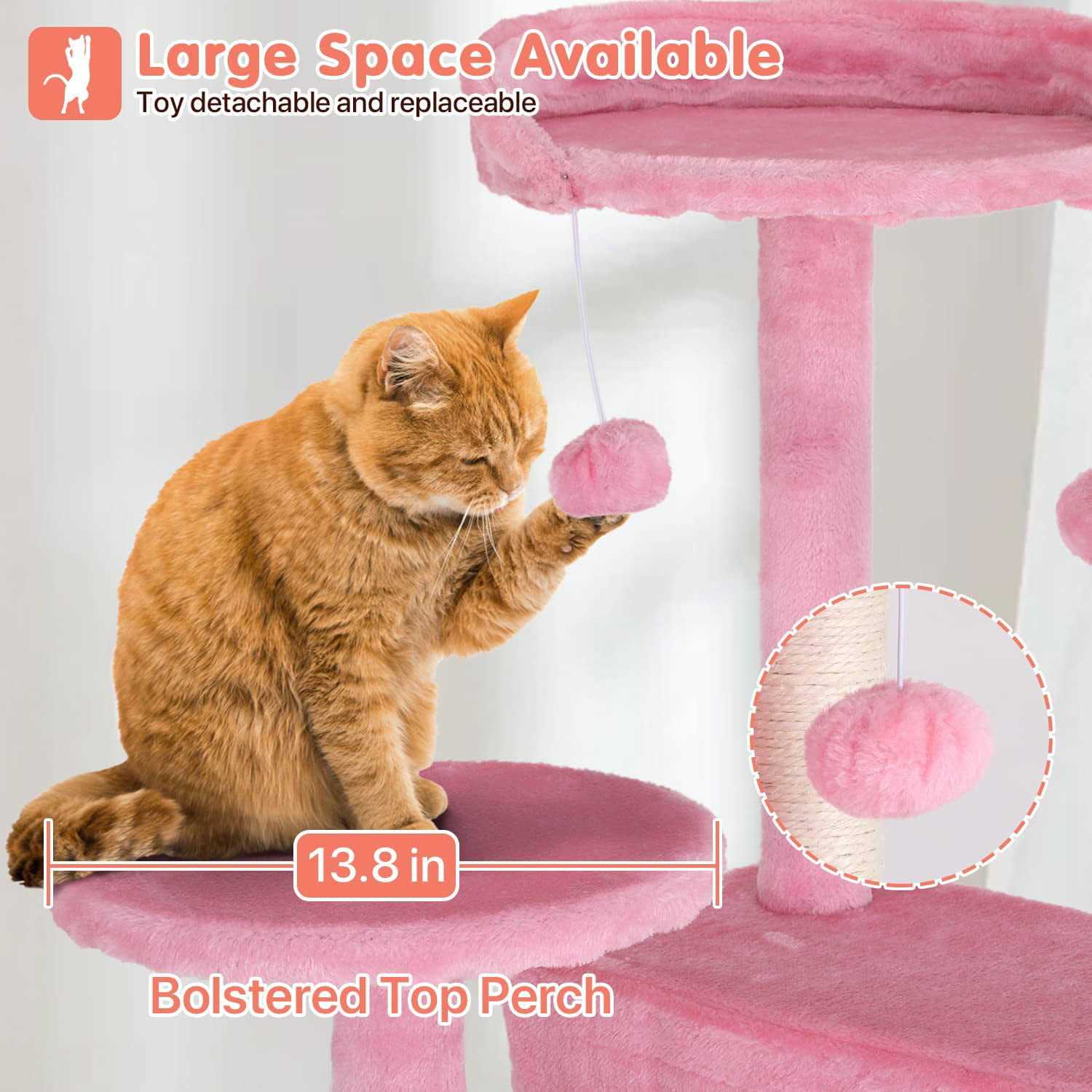 Niamvelo 54-in Double Condo Cat Tree Tower Playhouse with Scratching Post & Perch for Indoor - Pet Supplies online store