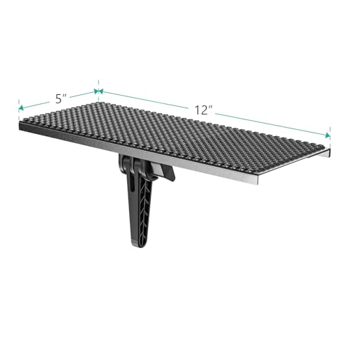 WALI TV Top Shelf 2 Packs, Monitor Shelf Mount Metal 12 x 5 Inch Flat Panel for Streaming Devices, Media Boxes, Speakers and Home Decor (TSH001-2), Black