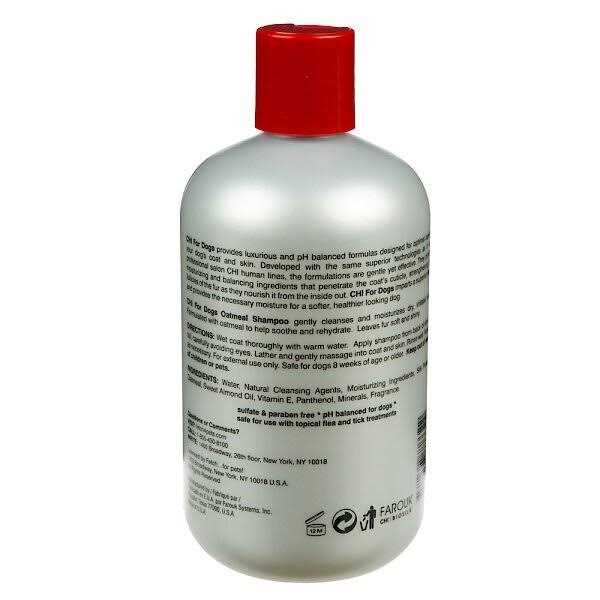 CHI For Dogs Oatmeal Shampoo For Dogs 16 oz Best Oatmeal Dog Shampoo For Dogs with Dry Skin Sulfate Paraben Free - Pet Supplies online store