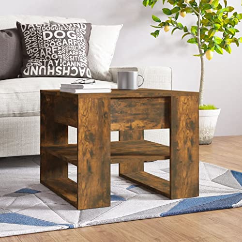 Coffee Table White and Sonoma Oak 21.9