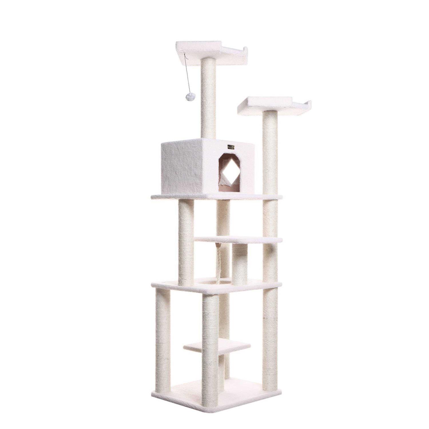 Armarkat B7801 Classic Real Wood Cat Tree In Ivory - Pet Supplies online store