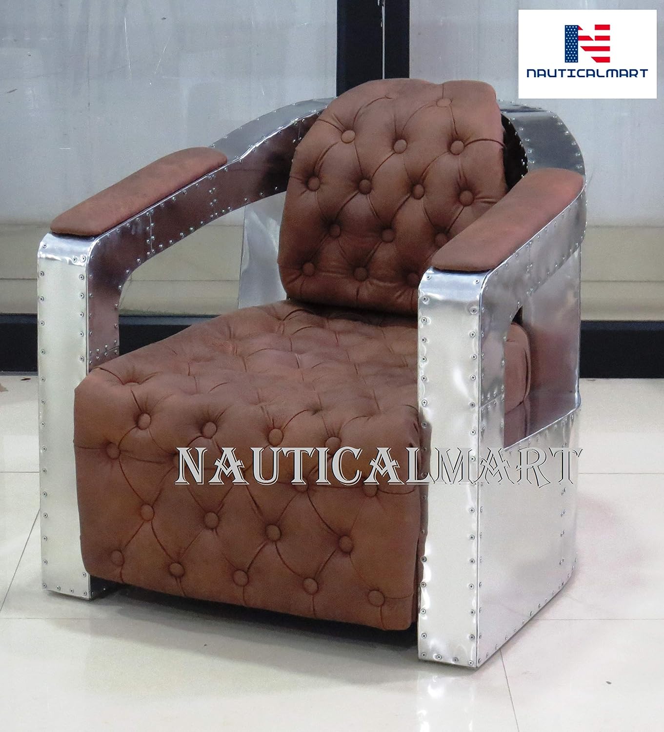 Aluminum Aviator Chair Vintage Industrial Office & Home Furniture