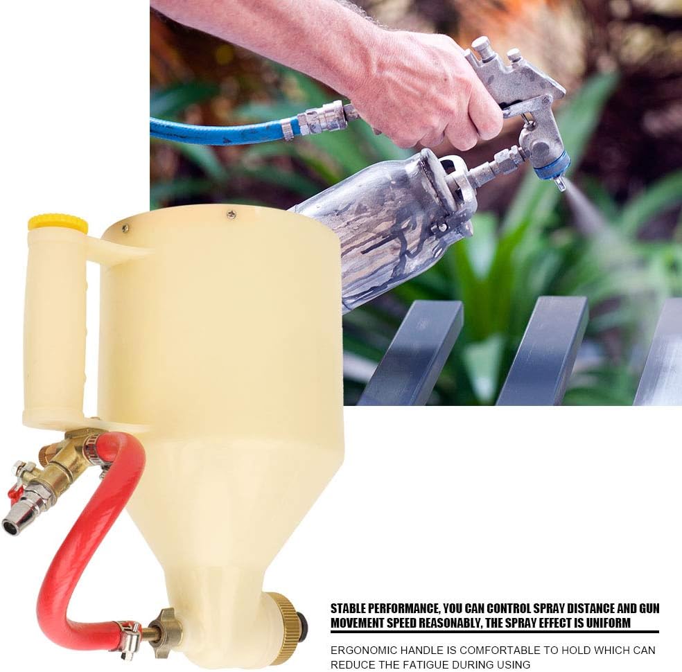 Oumefar Paint Sprayer, 3L 1/4in Adjustable Air Hopper Spray Gun Paint Texture Tool Drywall Wall Spray Painting Sprayer for House Painting, Furniture, Fence, Walls, DIY Works