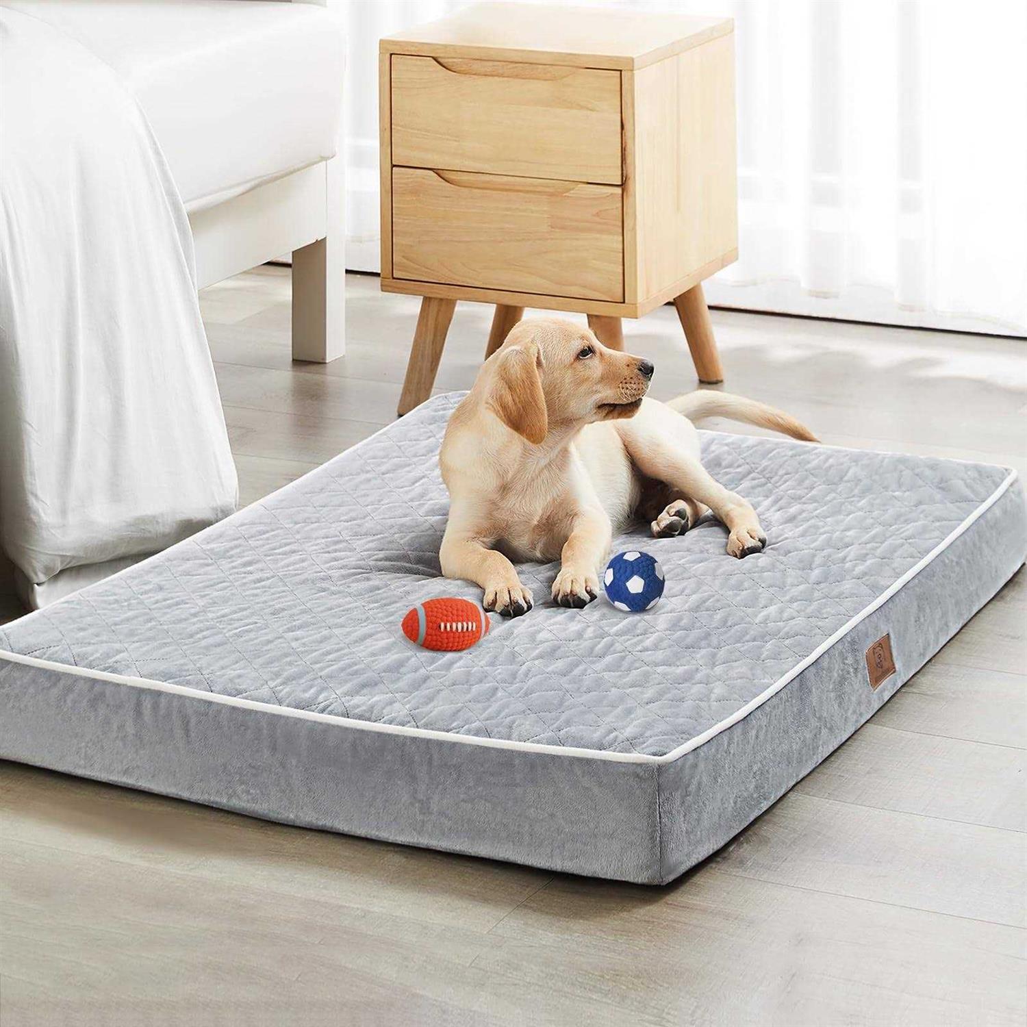 WNPETHOME Orthopedic Dog Beds for Large Dogs Extra Large Waterproof Dog Bed with Removable Washable Cover & Anti-Slip Bottom - Pet Supplies online store
