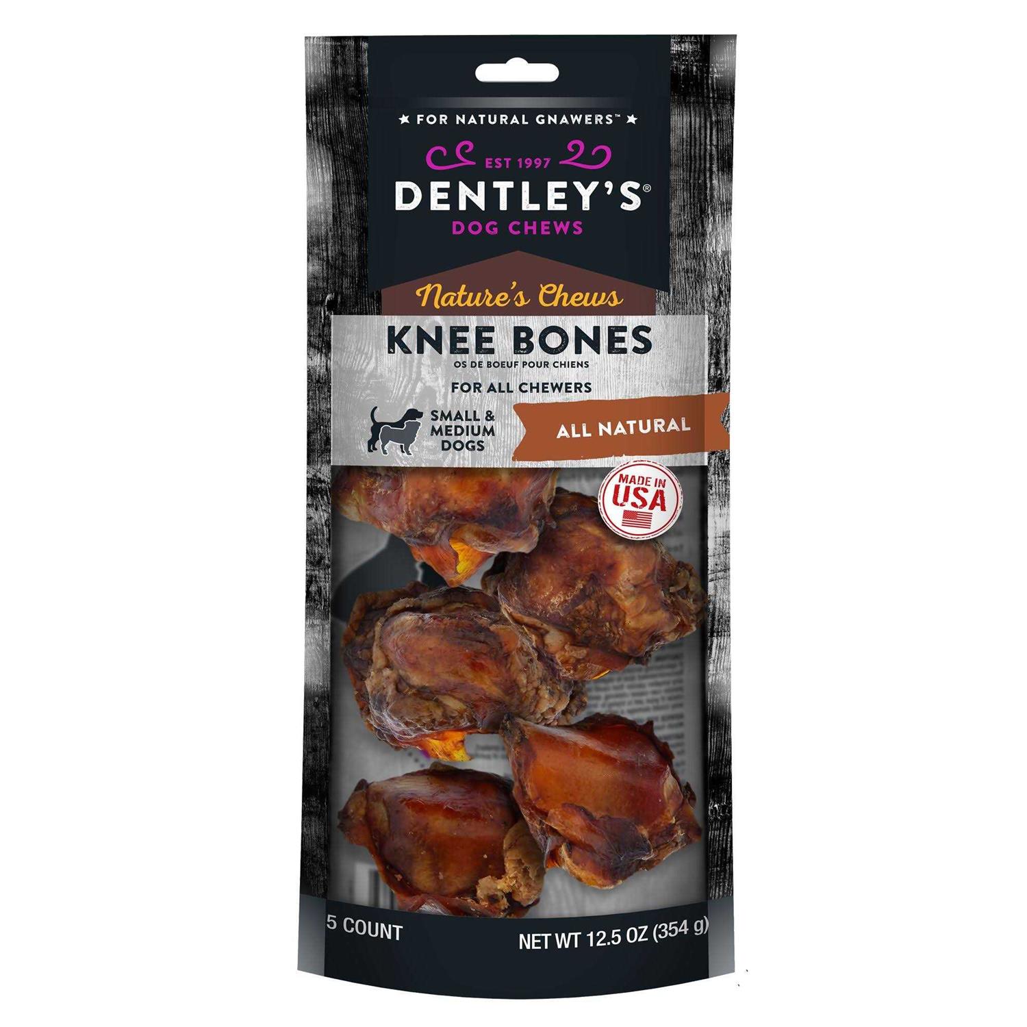 Dentley's Nature's Chews Knee Bone Dog Treat - Pet Supplies online store