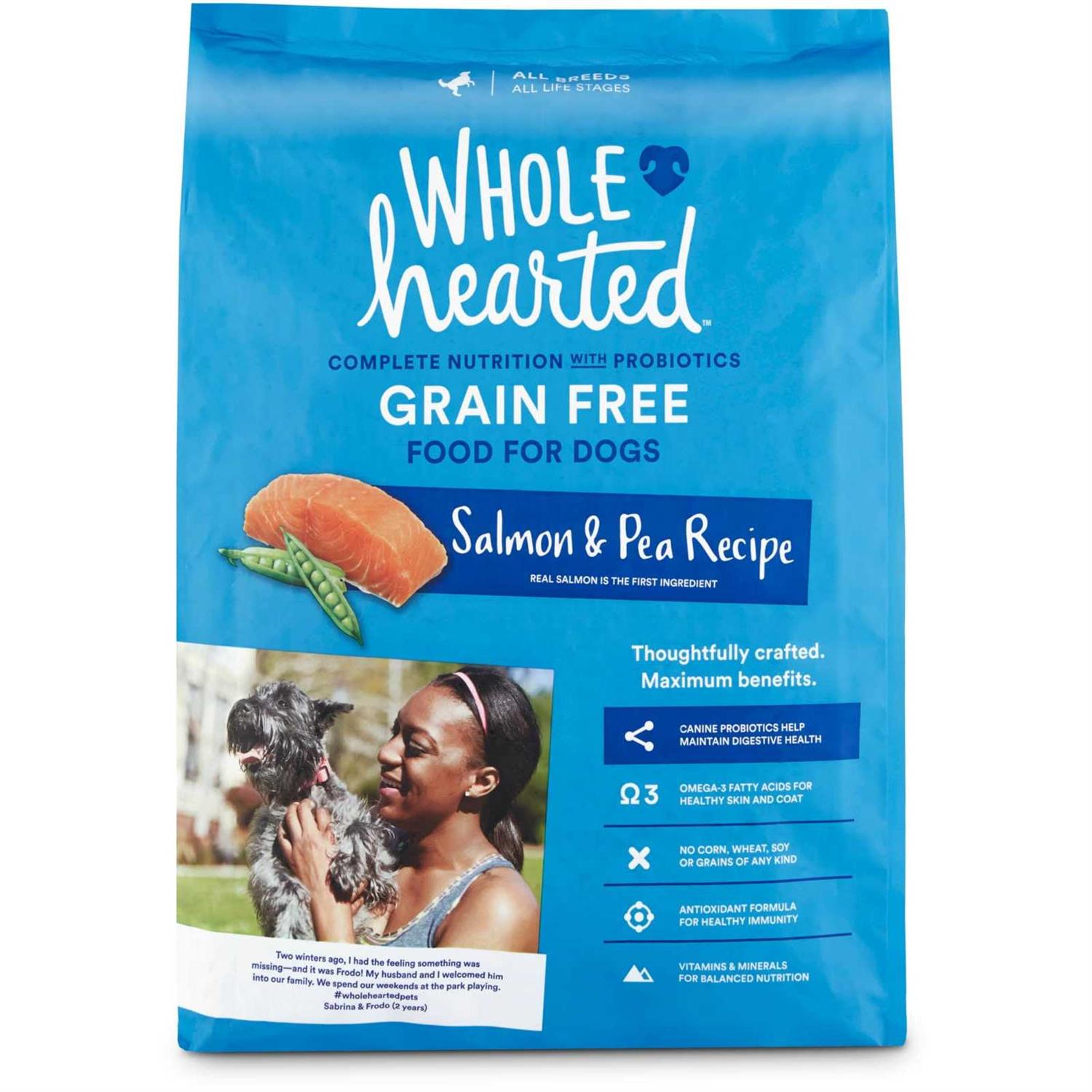 WholeHearted Grain Free All Salmon and Pea Recipe Dry Dog Food - Pet Supplies online store