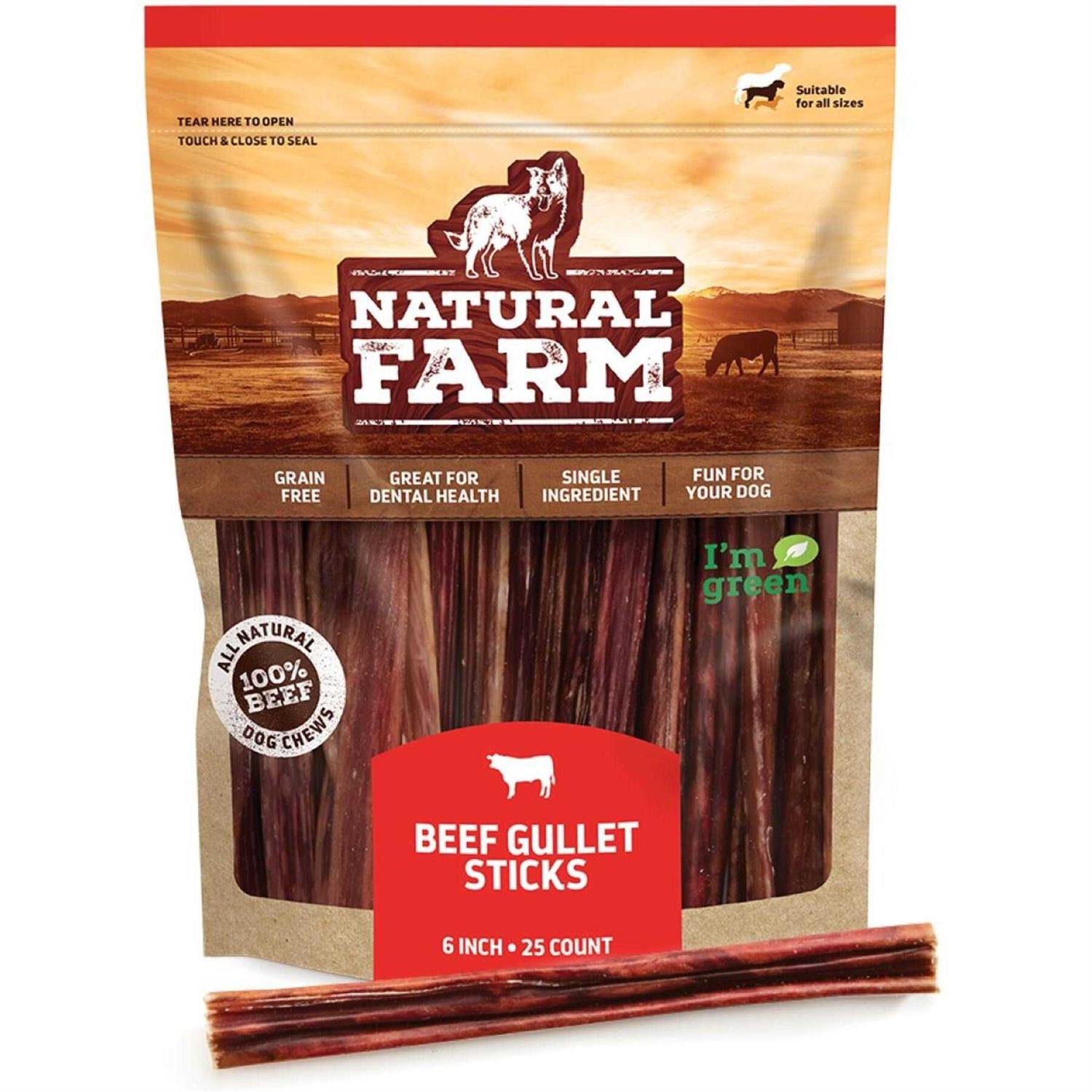6 Inch Natural Farm Gullet Stick - Pet Supplies online store