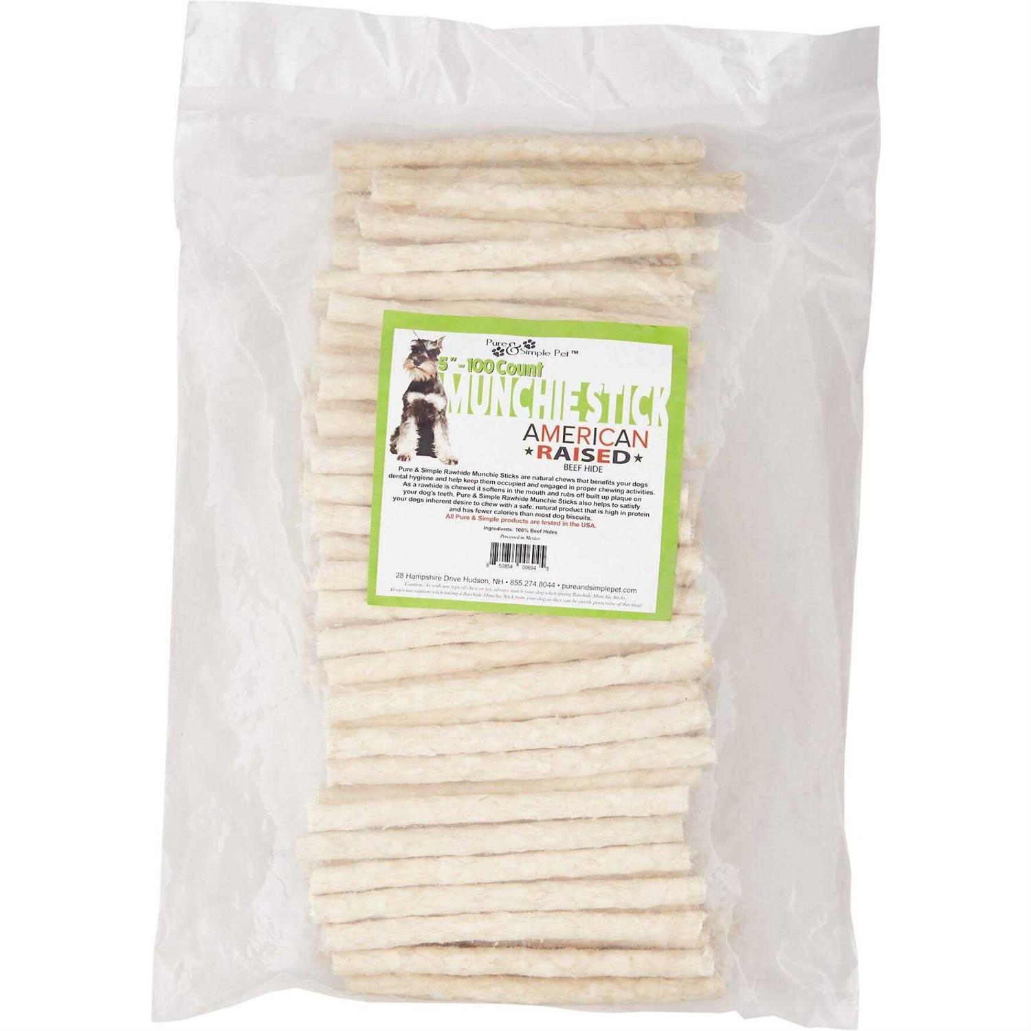 Pure & Simple Pet 5 inch Munchie Sticks - Pet Supplies online store
