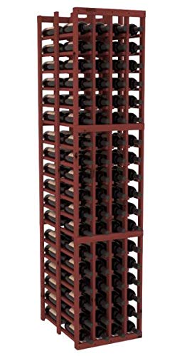 Wine Racks America® Knotty Alder 4 Column Double Deep Wine Cellar Rack. Walnut Stain