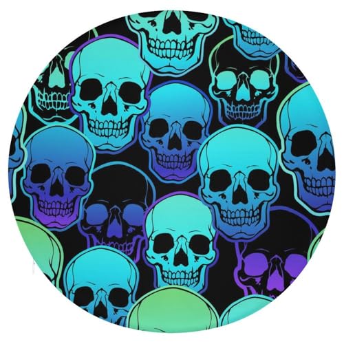 Round Seat Cushions Chair Pad Flexible Seating Cute Alphabet Dinosaur for in-Home Distance Learning, Office, Garden, Car